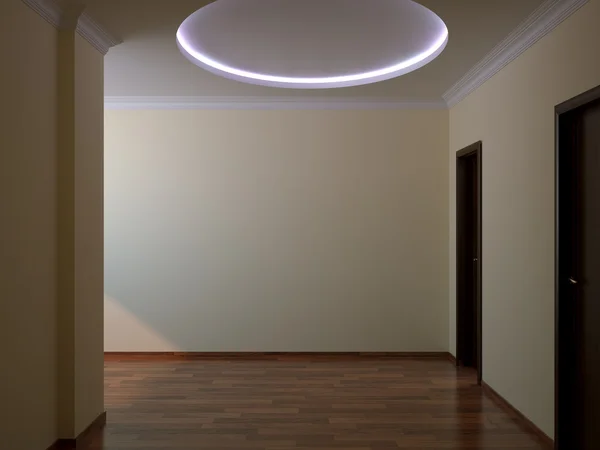 Modern Ceiling Empty Room Lamps — стоковое фото