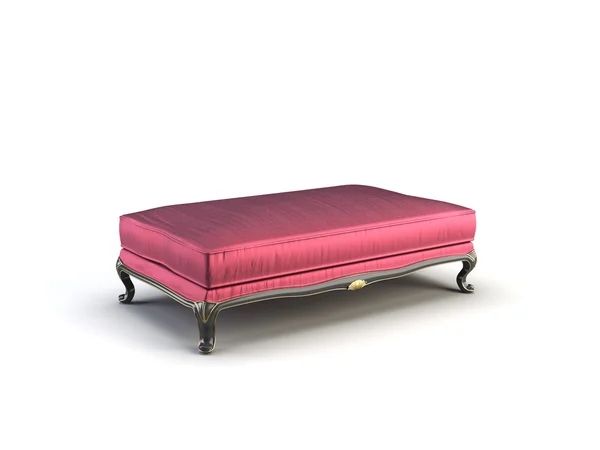 Pink Sofa White Background Render — Zdjęcie stockowe