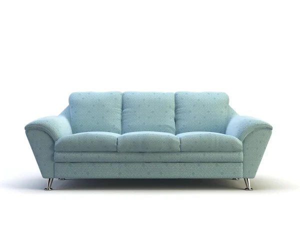 Modern Blue Armchair Isolated White Background Clipping Paths — 스톡 사진