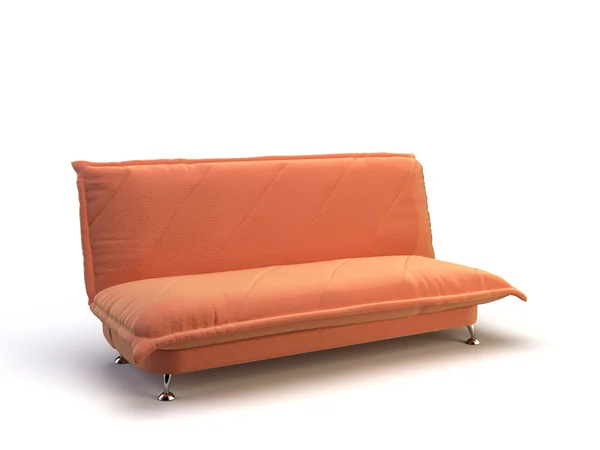 Orange Armchair Isolated White Background — 图库照片
