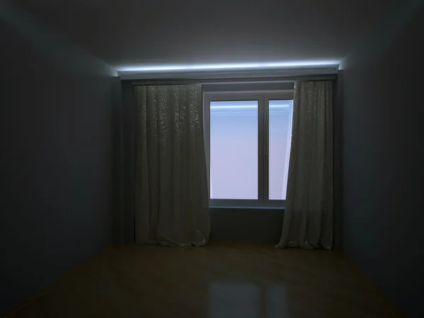 Empty Room Night — Φωτογραφία Αρχείου