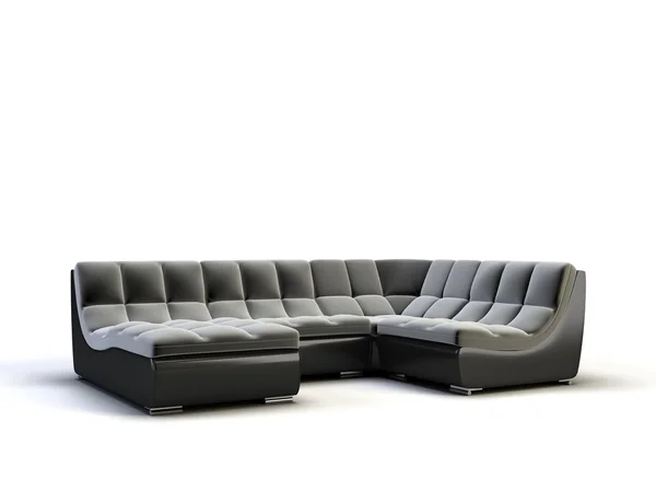 Rendering Sofa White Background — Stockfoto