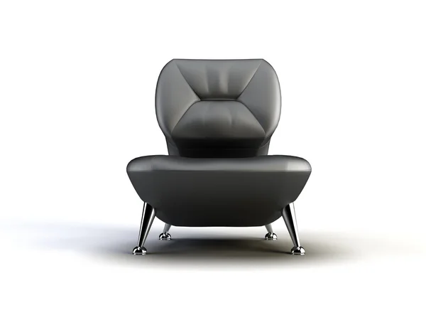 Black Armchair Isolated White Background Render Illustration — стоковое фото