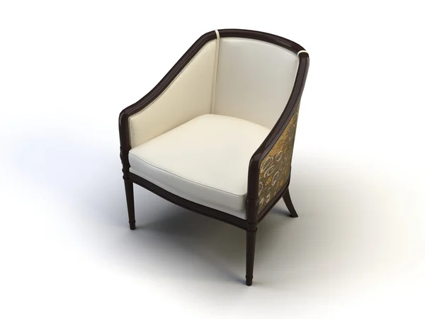 Modern Classic Armchair White Background — Stockfoto
