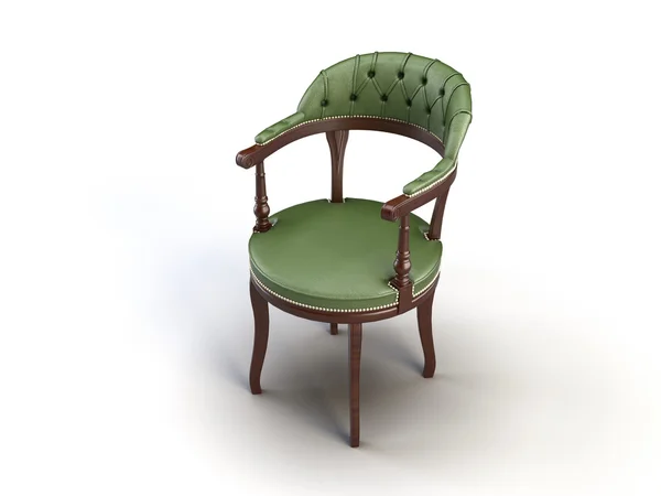 Vintage Wooden Chair Isolated White Background Illustration — 스톡 사진