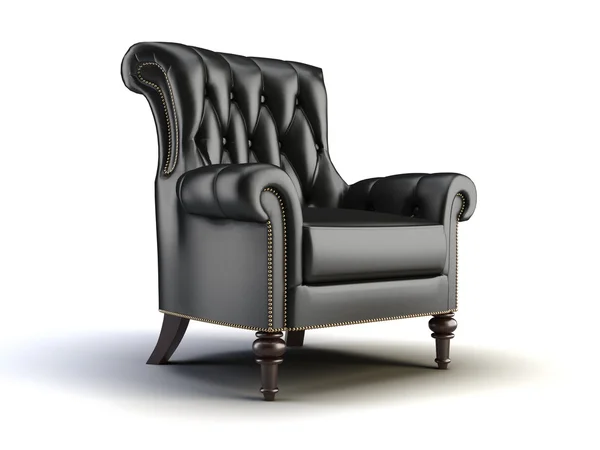 Classic Armchair Isolated White — 图库照片