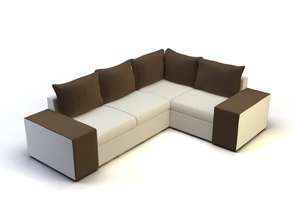 Two Sofa Isolated White Background — Zdjęcie stockowe