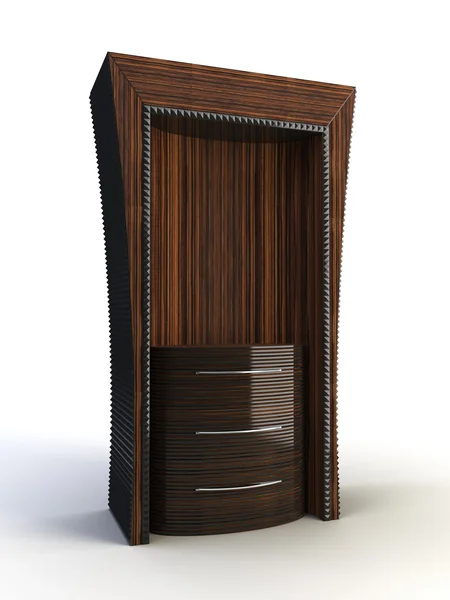 Modern Black Furniture Wooden Frame — Stock Photo, Image