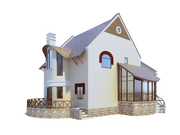 Rendered Modern House — Stock Photo, Image