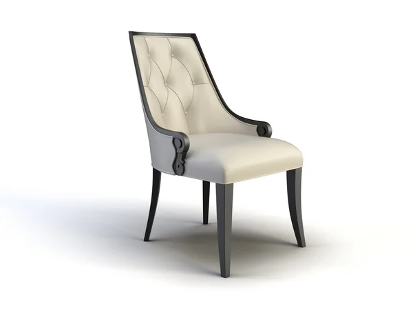 Classic Armchair Isolated White Interior Design Concept Rendering — Stockfoto