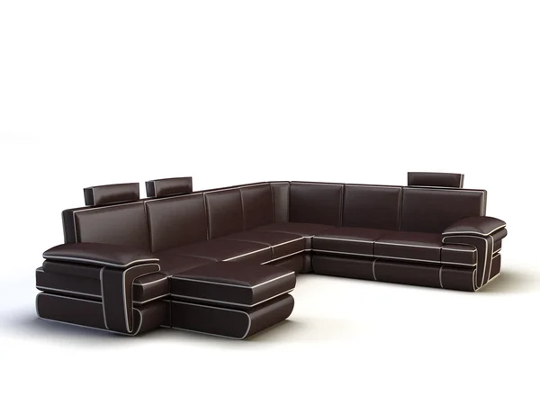 Render Modern Sofa Isolated White Background — 图库照片