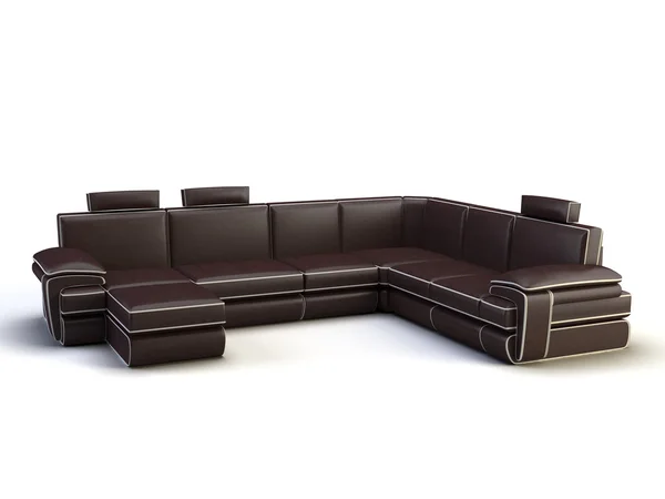 Modern Sofa Isolated White Background Clipping Path — 스톡 사진