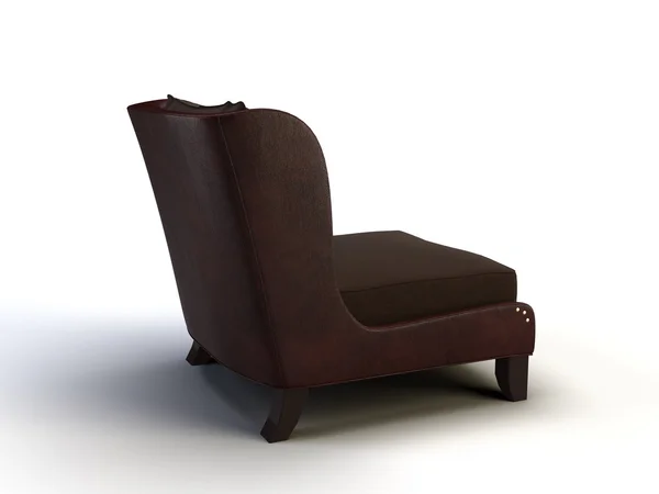 白地に木製の椅子 ロイヤリティフリーのストック写真