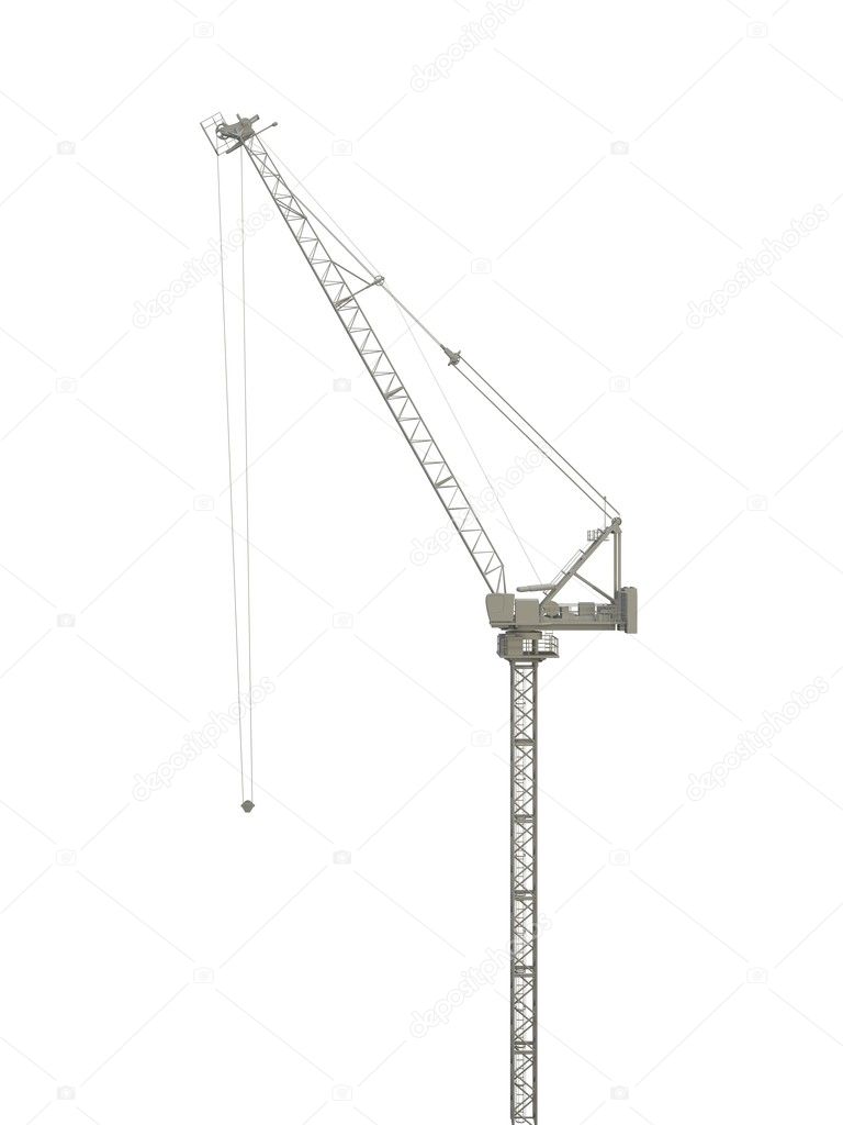 crane isolated on background, 3 d rendering 