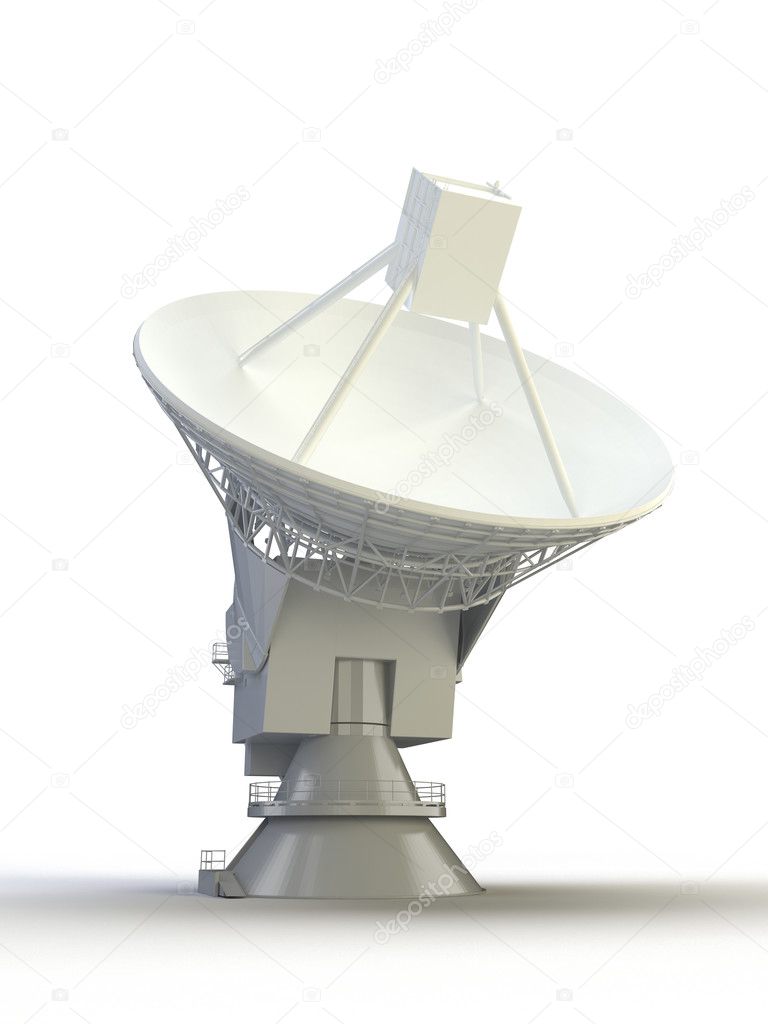 satellite dish isolated on white background 