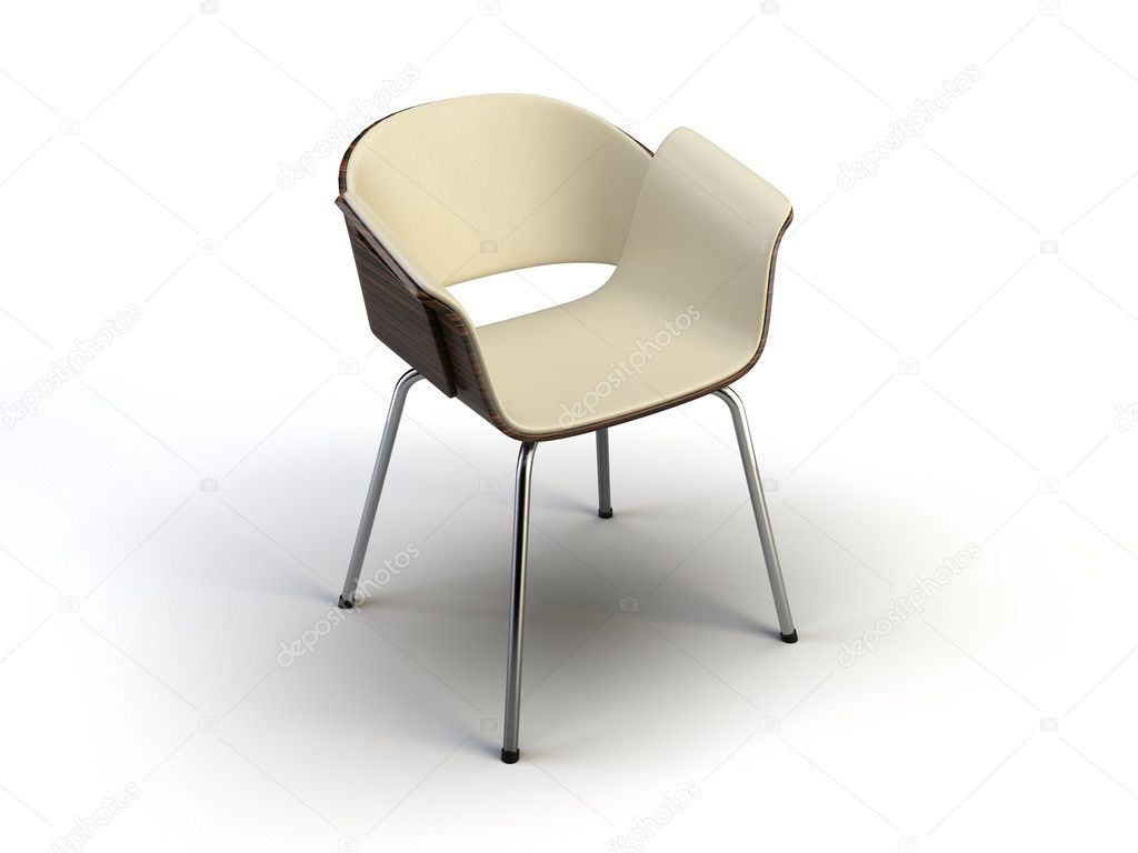 modern office chair on white background 