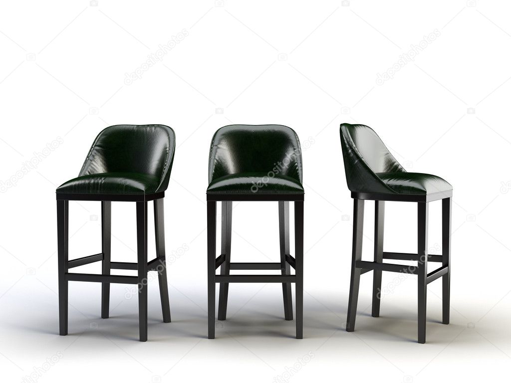 chairs isolated on a white background. front views 