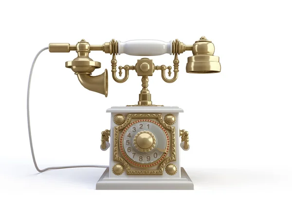 Gold telephone — Stock Photo, Image