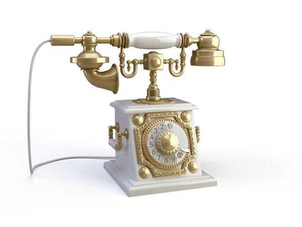 Gold telephone — Stock Photo, Image