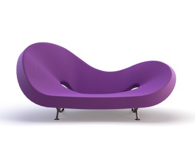 Stylish violet sofa clipart