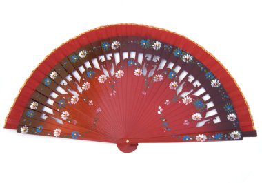 traditional thai fan on a white background 