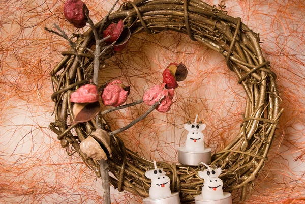 Decorazione natalizia con baldacchini — Foto Stock