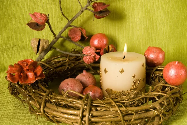 Christmas decoration with candels — Stock Photo, Image