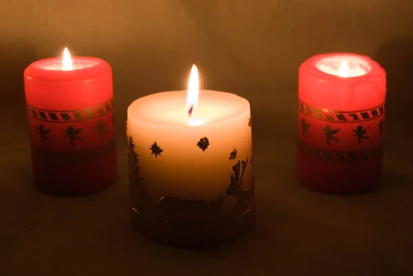 Candles in night — Stock Photo, Image