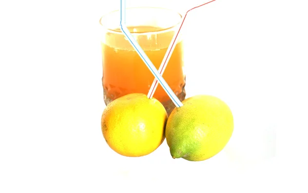 Lemon and tangerine juice — Stock Photo, Image