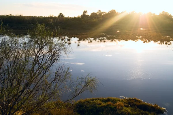 stock image Sunset sky over a lake