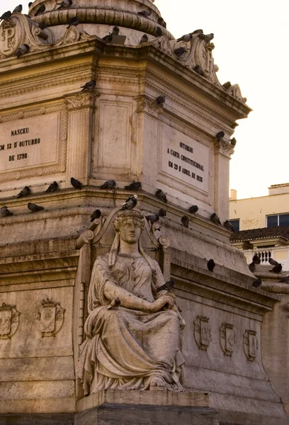 Monumento a Piazza Rossio — Foto Stock