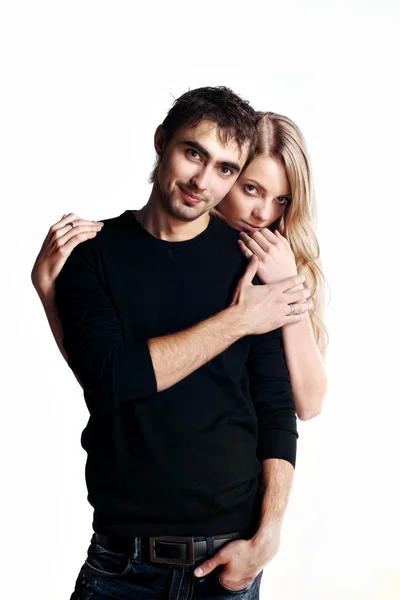 Beautiful Couple Hugging Hugging — Stok fotoğraf