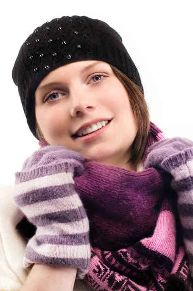 Krásné zimní žena — Stock fotografie