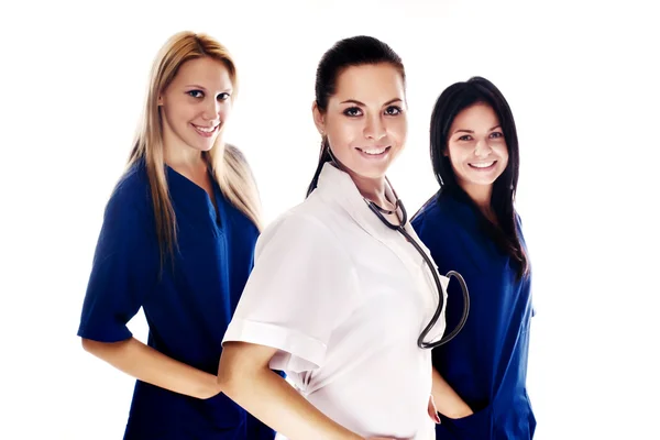 Lächelnd medizinisch. Ärzte und Krankenschwestern — Stockfoto