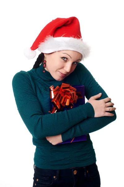 Mujer de Navidad sonriendo — Foto de Stock
