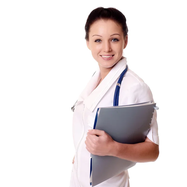 Smiling medical doctor with stethoscope Royalty Free Stock Photos