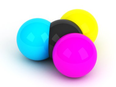 CMYK spheres clipart