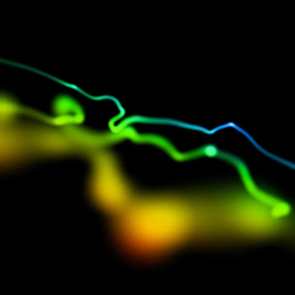 明るくカラフルな波状滑らかなネオン — ストック写真