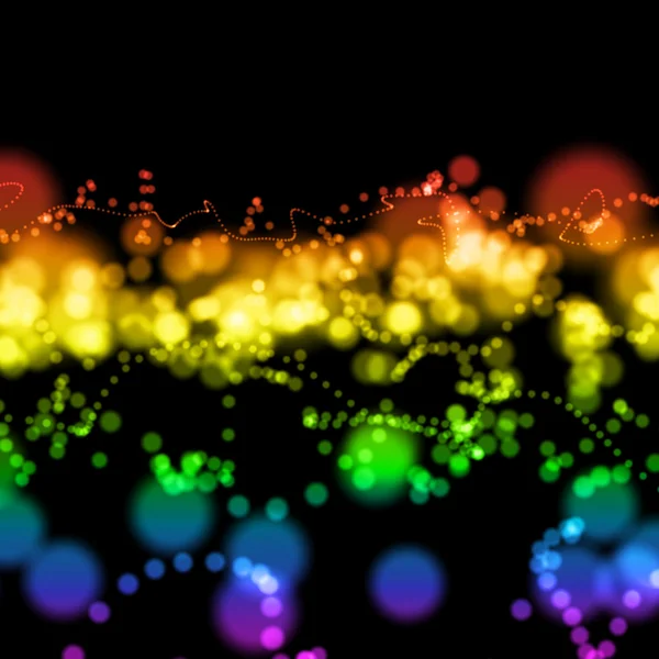 Parlak renkli ışık çemberleri — Stok fotoğraf