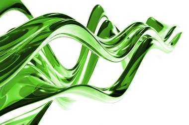 Green glass waves clipart