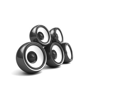 Black audio system clipart