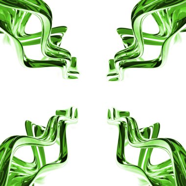 Green glass kaleidoscope clipart