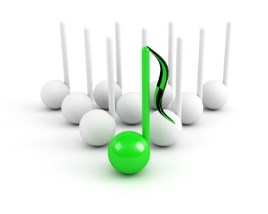 Green leading note clipart