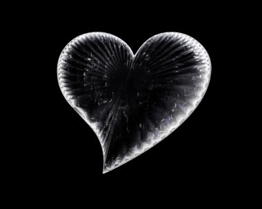 Icy heart in the dark clipart