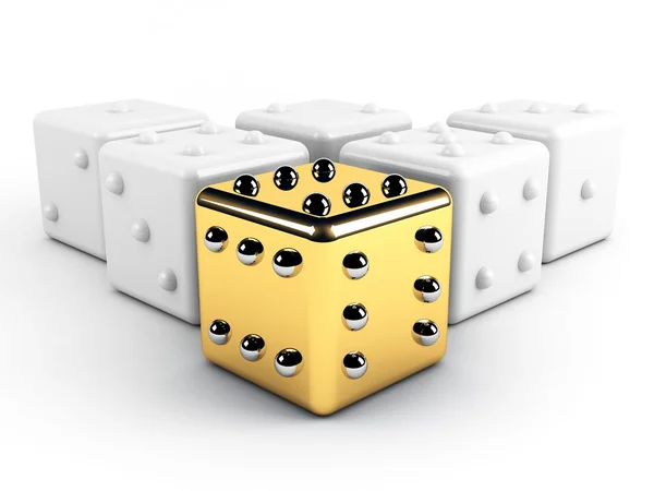 Концепція лідерства золотих кубиків — стокове фото