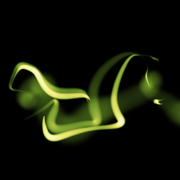 Яскравий зелений хвилястий гладкий неоновий фон — стокове фото