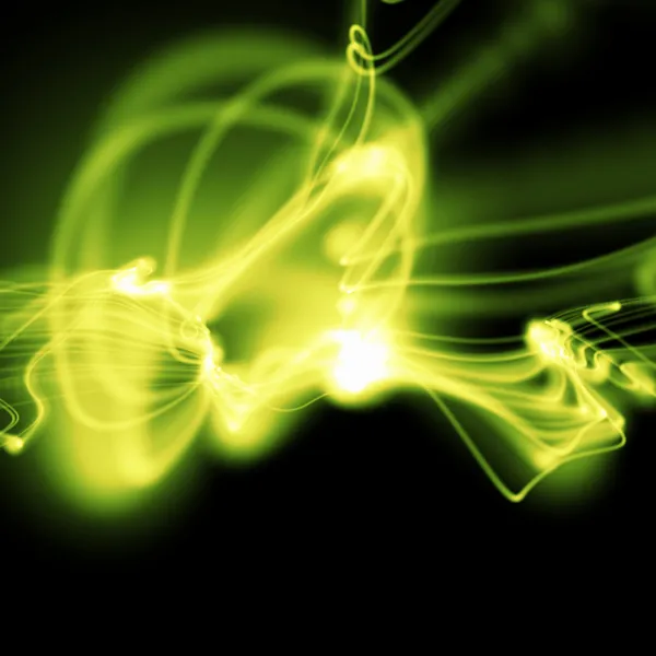 Ярко-зеленый волнистый гладкий неоновый фон — стоковое фото