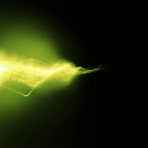 Parlak yeşil dalgalı pürüzsüz neon arkaplan — Stok fotoğraf