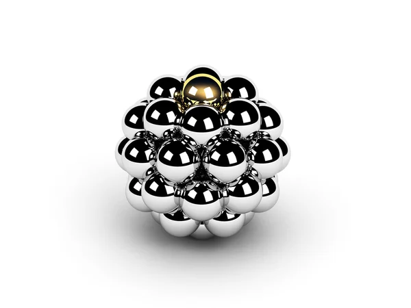 Golden sphere leadership conception — Stock Photo, Image