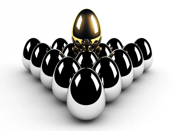 Concepto de liderazgo huevo de oro —  Fotos de Stock